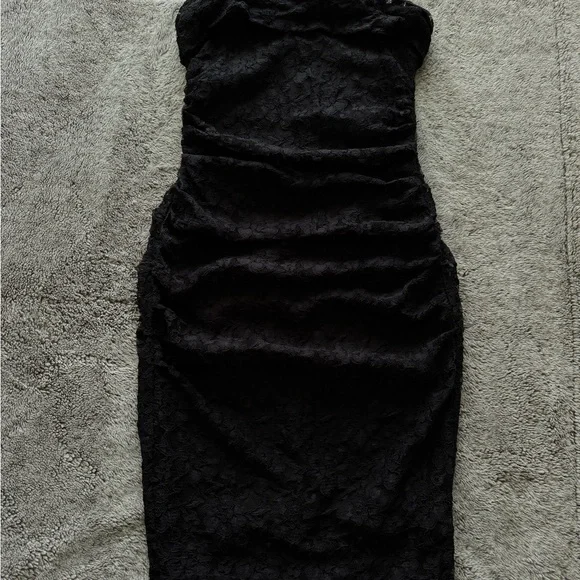 moda international black dress Moda International Black Sheer Maxi Dress